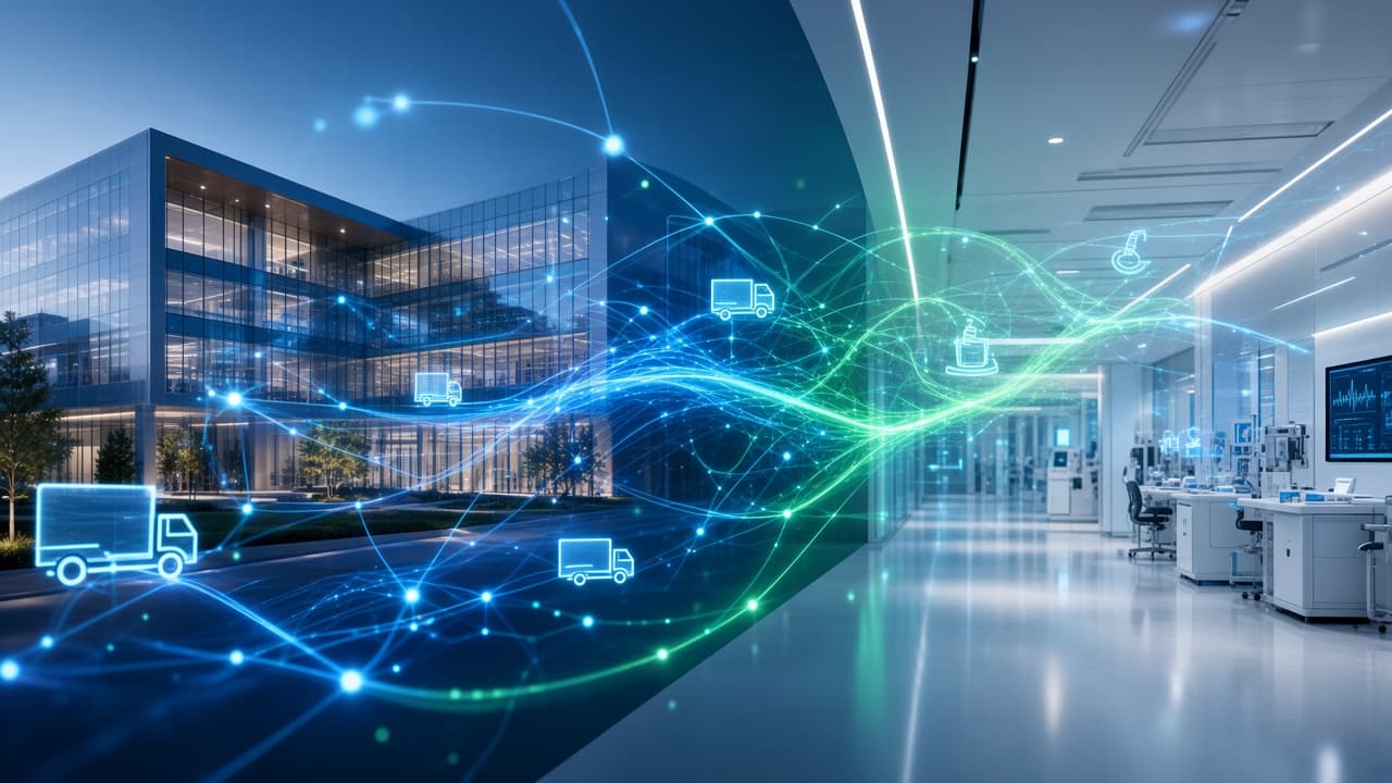 Healthcare facilities connected through a digital supply network